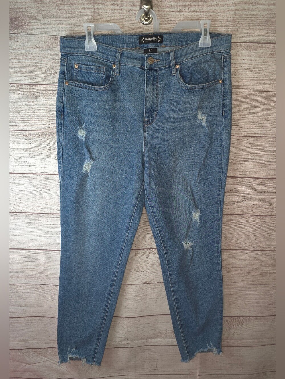 Nanette Lepore Belle High Rise Ankle Skinny Jeans Size 12